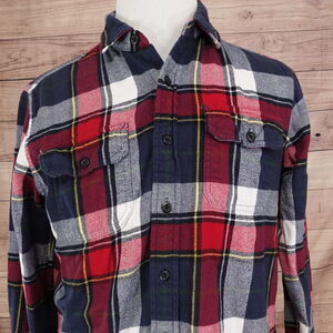 AMERICAN EAGLE PLAID FLANNEL BUTTON DOWN SHIRT MENS SIZE M MEDIUM